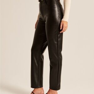 Black Abercrombie Vegan Leather Ankle Pant - 26